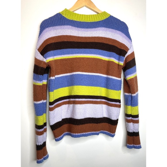 90s Y2K Grandpacore Grunge St Johns Bay Chunky Knit Striped Sweater - Picture 3 of 5